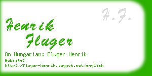 henrik fluger business card